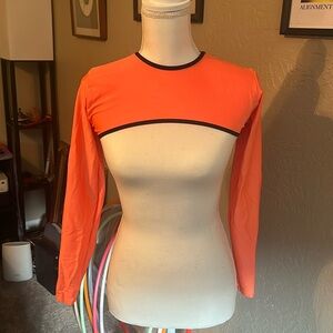 Orange super crop rave top